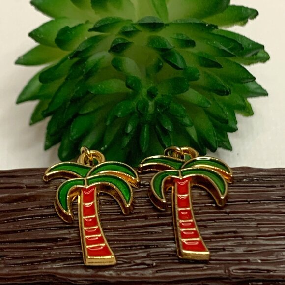 Palm Tree Earring, Tree Earring, Coconut Tree, Beach Earring, Gift Idea, Nature - Picture 1 of 7